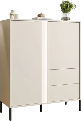 Obrázok produktu pre Komoda DELLE béžová 103 cm vysoká s LED
