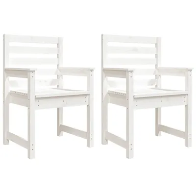 Zdjęcie produktu dla vidaXL Krzesła ogrodowe 2 szt. Białe 60x48x91 cm lite drewno sosnowe