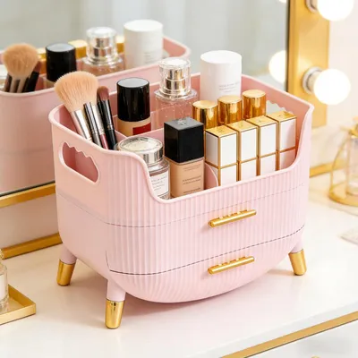 Immagine prodotto di Organizzatore per trucchi con 2 cassetti e funzione antiscivolo