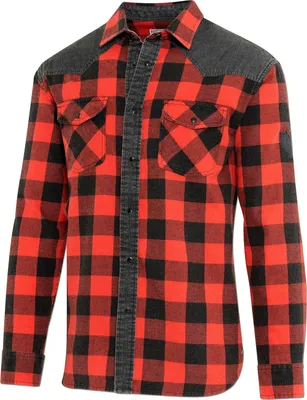 Produktbild von Herren Westernhemd Cowboy Biker Western Hemd »LUMBERJACK« Rot Kariert