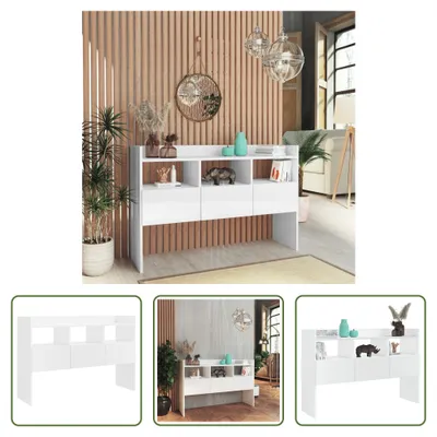 Produktbild von The Living Store Sideboard Hochglanz-Weiß 105x30x70 cm Holzwerkstoff