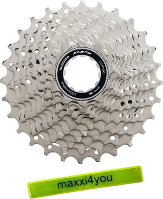 Immagine prodotto di Cassetta Shimano 105 CS-R7000 Road 11 velocità 11-28 denti incl. nastro riflettente maxxi4you