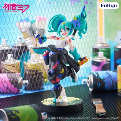 Produktbild von Hatsune Miku Muchute PVC-Statue „Paint Girl“ – Another Color Ver., 23 cm