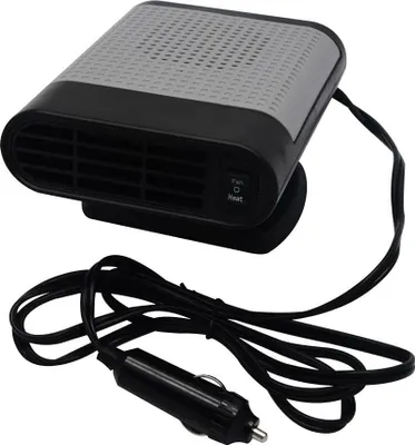 Obrázek produktu pro 12 V, 150 W, 2 v 1, přenosný keramický ventilátor do auta pro odmrazování a odmlžování čelního skla, černý