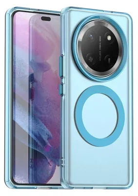 Produktbild von Für Honor Magic 7 Lite Candy Design Magsafe PC Hybrid TPU Schutz Hülle Cover Blau