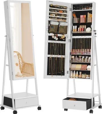 Produktbild von SONGMICS Schmuckschrank Spiegelschrank mit Schublade, Ganzkörperspiegel