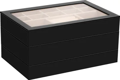 Produktbild von ADEL DREAM Stapelbares Schmucktablett Schmuckschatpfanne Aufbewahrung Schublade Lagerung-3 Folien Schmuck Aufbewahrung Damen Schmuckschatpfe.