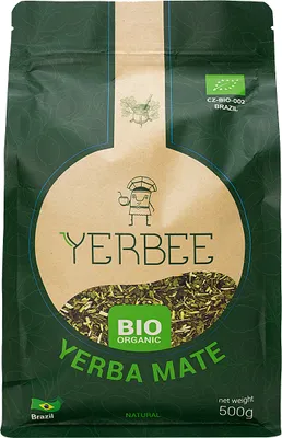 Produktbild von YERBEE Yerba Mate Tee  (500 g) Brasilien | Gereift, Luftgetrocknet, Rauchfrei, Staubfrei