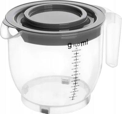 Image de Bol à mesurer pour cuisine - Bol à mélanger - Volume 2 l - Plastique - Avec échelle graduée