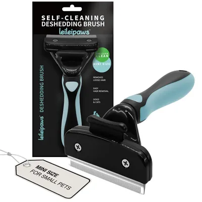 Produktbild von Selbstreinigende Tierhaarbürste für Hunde & Katzen, Unterwolle, Deshedding Tool, Größe M