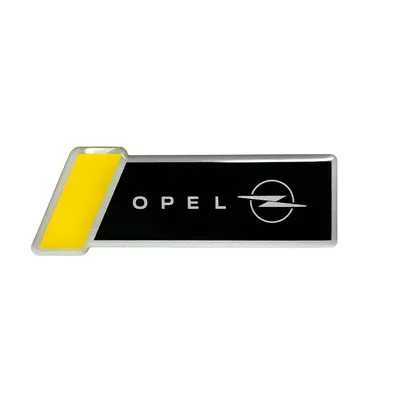 Immagine prodotto di Adesivo 3D Opel Motorsport Emblema ufficiale, nero e giallo, 30 x 80 mm