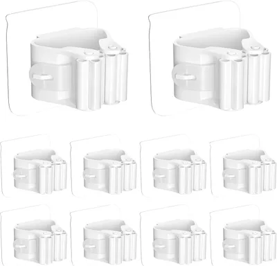 Obrázek produktu pro 10 nástěnných háčků – samolepicí – bez vrtání – kuchyně/koupelna/kancelář/zahrada/garáž