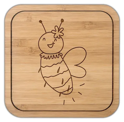 Produktbild von Mr. & Mrs. Panda Tassenuntersetzer Biene Blume - Transparent - Geschenk, Coaster, Tischuntersetzer, Untersetzer Kork, Hummel, gläseruntersetzer