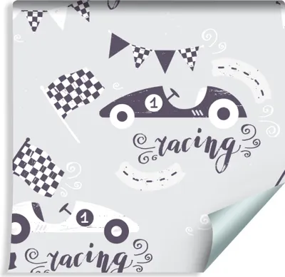 Immagine prodotto di 10m VLIES WALLPAPER rotolo camera dei bambini auto d'epoca auto sportive corsa XXL