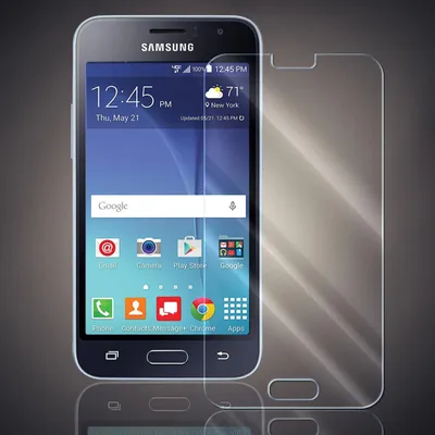Produktbild von Panzer Folie für Samsung Galaxy J1 Ace Echt Glas Displayschutzfolie Transparent Glasfolie 9H Härtegrad Schutzglasfolie