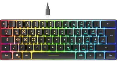 Produktbild von SPEEDLINK SL-670014-BK, 60%, Verkabelt & Kabellos, RF kabellos + USB, QWERTZ, RGB-LED, Schwarz