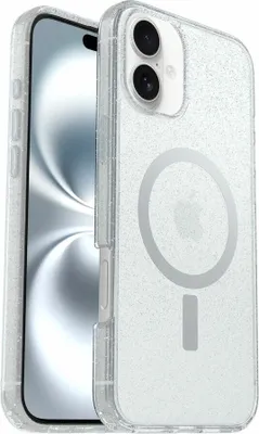 Produktbild von OtterBox Symmetry Series Clear Hülle für Apple iPhone 16 Plus Smartphone - Stardust 3.0 (Transparent) - Sturzsicher, Stoßsicher, Sturzsicher - Polycarbonat, Thermoplastisches Elastomer, Plastik - Kann drahtlos geladen werden