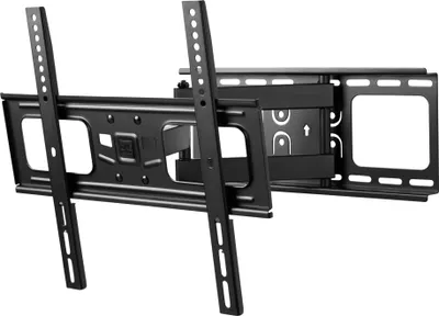 A black TV wall mount is shown against a white background.