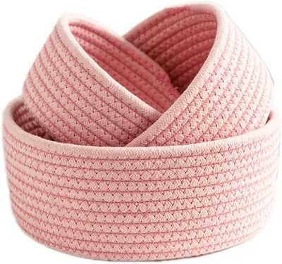 Productafbeelding van Babyzimmer, 3-delige set opbergmanden van gevlochten katoenen touw, geschikt voor commodes, organizers, opbergers voor babyspeelgoed, voor babykamers