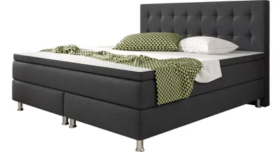 Produktbild von Boxspringbett Köln 160x200 Webstoff Anthrazit
