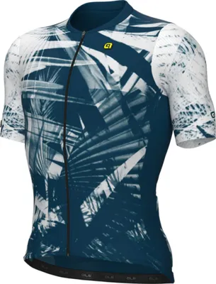 Image de Maillot de cyclisme à manches courtes ALÉ - PALM PR-E - Blanc/Bleu L