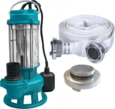 Produktbild von Set IBO Tauchpumpe V550 230V mit Zerkleinerer + 30m Schlauch + 2" Anschluss