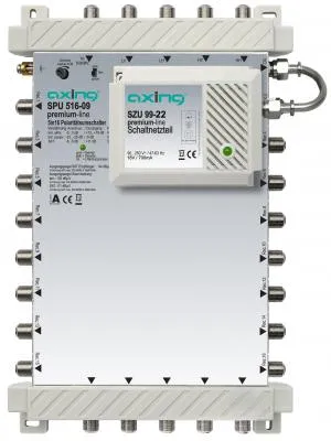 Produktbild von Axing SPU 516-09, 5 Eingänge, 16 Ausgänge, 950 - 2400 MHz, 85 - 862 MHz, IP20, F