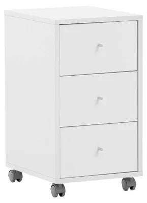 Rollencontainer mit 3 Schubladen, weiß, 32,6 x 39,1 x 59,7 cm