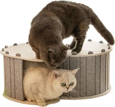 Zdjęcie produktu dla Famanu Katzenhaus Katzenbak-Ombau - plastik, szary