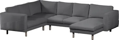 Produktbild von Dekoria Bezug für Norsborg 5-Sitzer Ecksofa mit Recamiere, grau, Norsborg Bezug für 5-Sitzer Ecksofa mit Recamiere