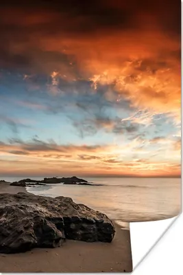 Produktbild von MuchoWow® Poster Strand - Himmel - Meer 60x90 cm - Wanddekoration