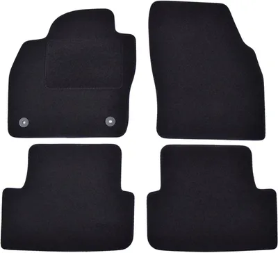 Produktbild von J&J AUTOMOTIVE | Velours Fußmatten Autotepiche Passend Für Seat Arona ab 2017 4tlg, Genaue Passform, rutschfeste Untregrund, Verstärkt Im Pedalbereich, mit Befestigungen