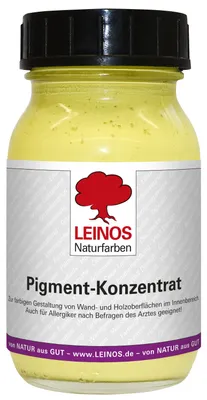 Produktbild von LEINOS Pigment Sonnen-Gelb 0,1 l für Naturfarben innen, auf Wasserbasis