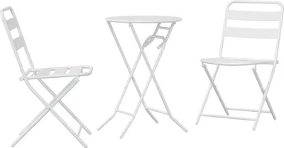 Immagine prodotto di Set da giardino VidaXL, 3 pezzi, acciaio bianco