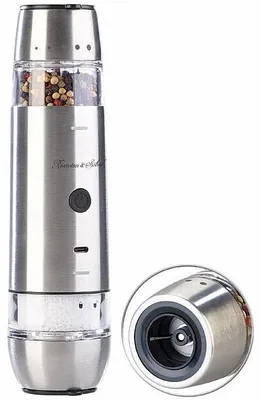 Image de Moulin à sel et à poivre rechargeable avec 2 réservoirs