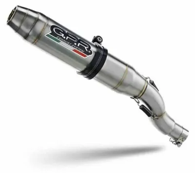 Zdjęcie produktu dla Tłumik przelotowy ze stali nierdzewnej GPR Deeptone z katalizatorem, przeznaczony do motocykla Voge Rally 300, zgodny z normą emisji spalin e5+