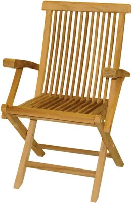 Produktbild von Premium Teak Klappsessel mit Armlehne Klappstuhl Gartenstuhl Gartensessel Stuhl