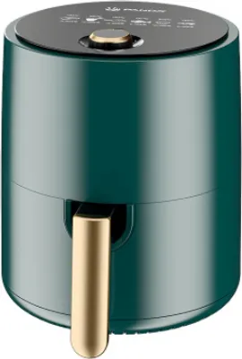 Image de (Vert, 4,5 L) Friteuse à air chaud, Chambre de cuisson, Friteuse à air chaud sans huile, Écran LCD, Livret de recettes, 7 programmes, 1200W