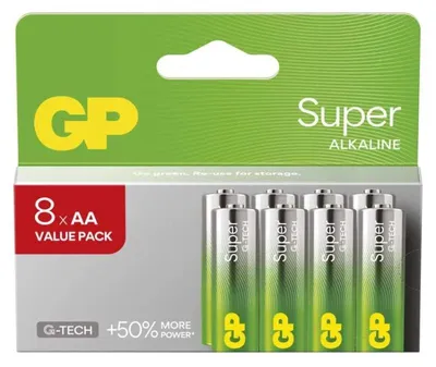 Obrázok produktu pre EMOS Alkalická batéria GP Super LR6 (AA), 8 ks