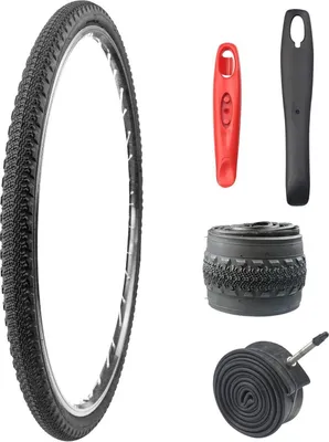 Produktbild von Fahrradreifen Mantel 700x42C 2er-Pack mit Schläuche ETRTO 44-622 Schwarz
