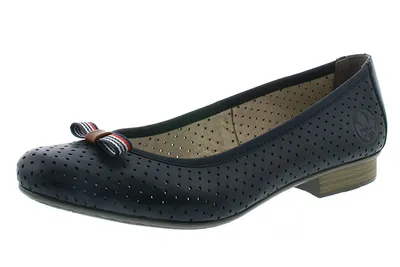 Produktbild von Rieker 51997-14 Damen Ballerinas Halbschuhe Blockabsatz, Größe:37 EU, Farbe:Blau