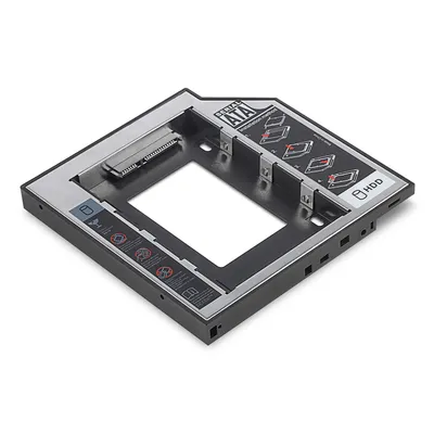 Produktbild von Digitus SSD/HDD Einbaurahmen für den CD/DVD/Blu-ray Laufwerksschacht, SATA auf SATA III, 12,7 mm Bauhöhe, Schwarz, Grau, China