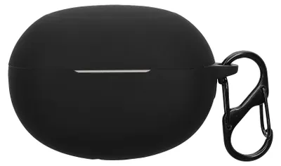 Produktbild von kwmobile Schutzhülle für Realme Buds Air 6 Pro Hülle - TPU Silikon Case für Kopfhörer Ladecase - stoßfestes Cover mit Karabiner - Schwarz