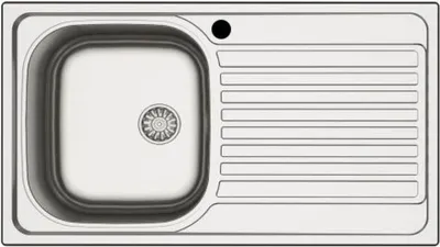 Immagine prodotto di Lavello incasso cucina acciaio 86x50 cm una vasca e gocciolatoio destro MP861VDX