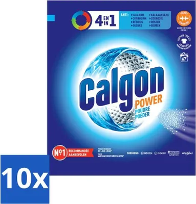 Produktbild von Calgon – Waschmaschinenreiniger – Gegen Kalkablagerungen, Korrosion, Waschmittelrückstände und Gerüche – 67 Wäschen - Vorteilspack - 10 Stücke