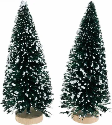 Produktbild von Dekorative beschneite Mini-Tannenbäume für Weihnachtsdeko, 2 Stück
