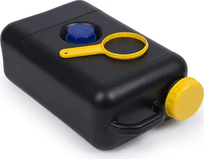 Produktbild von Abwassertank tragbar für 19 Liter, 280 x 475 x 170 mm, aus schwarzem Kunststoff, mit festem Griff