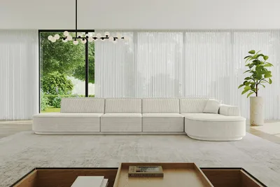Produktbild von ALTDECOR Ecksofa in L-Form MARI-L3-v3 - 413x171x83 cm Cremeweiß - Corner Sofa Bett Eckcouch Couch Wohnlandschaft Cauchsofa