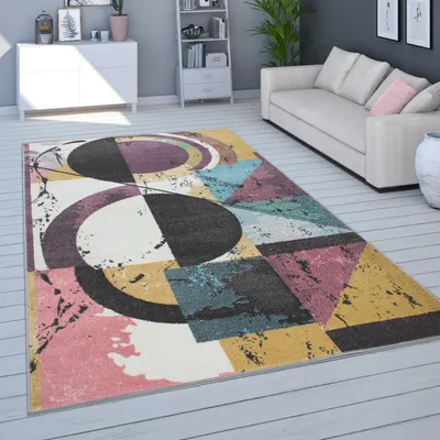 Image de Tapis de salon, poils courts modernes, couleurs pastel, différentes couleurs et tailles, dimensions 60 x 100 cm