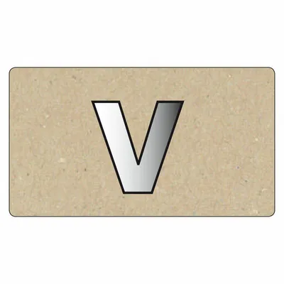 Obrázok produktu pre Spiegelornamente Kleinbuchstabe V